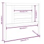 vidaXL Cabecero de cama madera maciza de pino negro 106x4x100 cm