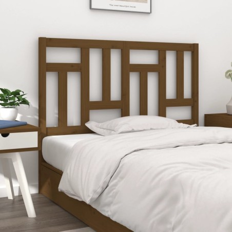 vidaXL Cabecero de cama madera maciza de pino marrón miel 205x4x100 cm