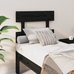 vidaXL Cabecero de cama madera maciza de pino negro 103,5x3x100 cm