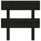 vidaXL Cabecero de cama madera maciza de pino negro 103,5x3x100 cm vidaXL Cabecero de cama madera maciza de pino negro 103,5x3x100 cm