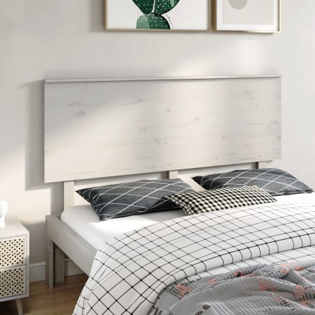 vidaXL Cabecero de cama madera maciza de pino blanco 164x6x82,5 cm