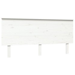 vidaXL Cabecero de cama madera maciza de pino blanco 164x6x82,5 cm