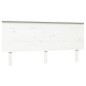 vidaXL Cabecero de cama madera maciza de pino blanco 164x6x82,5 cm vidaXL Cabecero de cama madera maciza de pino blanco 164x6x82,5 cm