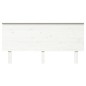 vidaXL Cabecero de cama madera maciza de pino blanco 164x6x82,5 cm vidaXL Cabecero de cama madera maciza de pino blanco 164x6x82,5 cm