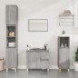 vidaXL Armario de baño madera contrachapada gris Sonoma 30x30x190 cm