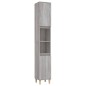 vidaXL Armario de baño madera contrachapada gris Sonoma 30x30x190 cm