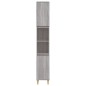 vidaXL Armario de baño madera contrachapada gris Sonoma 30x30x190 cm