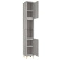 vidaXL Armario de baño madera contrachapada gris Sonoma 30x30x190 cm