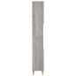 vidaXL Armario de baño madera contrachapada gris Sonoma 30x30x190 cm