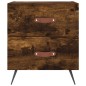 vidaXL Mesita de noche madera ingeniería roble ahumado 40x35x47,5 cm