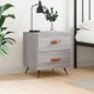vidaXL Mesita de noche madera de ingeniería gris Sonoma 40x35x47,5 cm vidaXL Mesita de noche madera de ingeniería gris Sonoma 40x35x47,5 cm
