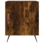 vidaXL Mesita de noche madera de ingeniería roble ahumado 40x40x50 cm