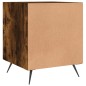 vidaXL Mesita de noche madera de ingeniería roble ahumado 40x40x50 cm