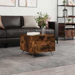 vidaXL Mesa de centro madera de ingeniería roble ahumado 50x50x40 cm