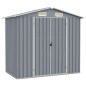 vidaXL Cobertizo de jardín acero galvanizado gris 205x129x183 cm 