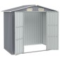 vidaXL Cobertizo de jardín acero galvanizado gris 205x129x183 cm 