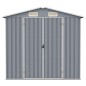 vidaXL Cobertizo de jardín acero galvanizado gris 205x129x183 cm 
