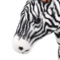 vidaXL Cebra de peluche de pie negro y blanco XXL