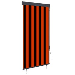 vidaXL Estor enrollable de exterior naranja y marrón 100x250 cm