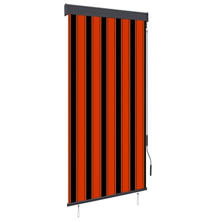 vidaXL Estor enrollable de exterior naranja y marrón 100x250 cm