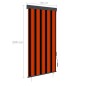 vidaXL Estor enrollable de exterior naranja y marrón 100x250 cm vidaXL Estor enrollable de exterior naranja y marrón 100x250 cm