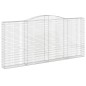 vidaXL Cesta gaviones forma arco hierro galvanizado 400x30x180/200 cm