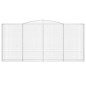 vidaXL Cesta gaviones forma arco hierro galvanizado 400x30x180/200 cm