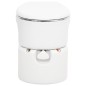 vidaXL Inodoro de camping integrado HDPE y acero blanco 24+17 L vidaXL Inodoro de camping integrado HDPE y acero blanco 24+17 L