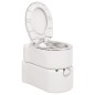 vidaXL Inodoro de camping integrado HDPE y acero blanco 24+17 L vidaXL Inodoro de camping integrado HDPE y acero blanco 24+17 L