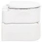 vidaXL Inodoro de camping integrado HDPE y acero blanco 24+17 L vidaXL Inodoro de camping integrado HDPE y acero blanco 24+17 L