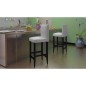 vidaXL Taburetes de cocina 2 unidades cuero sintético blanco vidaXL Taburetes de cocina 2 unidades cuero sintético blanco