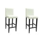 vidaXL Taburetes de cocina 2 unidades cuero sintético blanco vidaXL Taburetes de cocina 2 unidades cuero sintético blanco