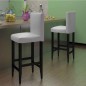 vidaXL Taburetes de cocina 2 unidades cuero sintético blanco vidaXL Taburetes de cocina 2 unidades cuero sintético blanco