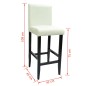 vidaXL Taburetes de cocina 2 unidades cuero sintético blanco vidaXL Taburetes de cocina 2 unidades cuero sintético blanco