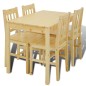 vidaXL Mesa de comedor y 4 sillasde madera color natural vidaXL Mesa de comedor y 4 sillasde madera color natural