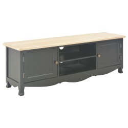 vidaXL Mueble para TV madera maciza de mango negro 120x30x40 cm