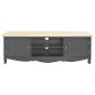 vidaXL Mueble para TV madera maciza de mango negro 120x30x40 cm vidaXL Mueble para TV madera maciza de mango negro 120x30x40 cm