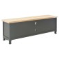 vidaXL Mueble para TV madera maciza de mango negro 120x30x40 cm vidaXL Mueble para TV madera maciza de mango negro 120x30x40 cm