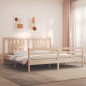 vidaXL Estructura de cama de matrimonio con cabecero madera maciza vidaXL Estructura de cama de matrimonio con cabecero madera maciza
