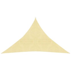 vidaXL Toldo de vela beige HDPE 160 g/m² 2,5x2,5x3,5 m