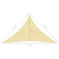 vidaXL Toldo de vela beige HDPE 160 g/m² 2,5x2,5x3,5 m vidaXL Toldo de vela beige HDPE 160 g/m² 2,5x2,5x3,5 m