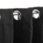 vidaXL Cortina opaca con ojales look lino 2 pzas antracita 140x175 cm vidaXL Cortina opaca con ojales look lino 2 pzas antracita 140x175 cm