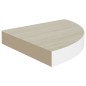 vidaXL Estante de esquina de pared 4 uds MDF roble/blanco 35x35x3,8 cm vidaXL Estante de esquina de pared 4 uds MDF roble/blanco 35x35x3,8 cm