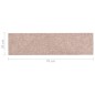vidaXL Alfombrillas autoadhesivas escaleras 15 uds marrón 76x20 cm vidaXL Alfombrillas autoadhesivas escaleras 15 uds marrón 76x20 cm