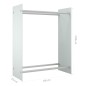 vidaXL Leñero de vidrio templado blanco 80x35x100 cm vidaXL Leñero de vidrio templado blanco 80x35x100 cm