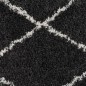 vidaXL Alfombra de pelo largo color crema y gris antracita φ120 cm