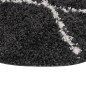 vidaXL Alfombra de pelo largo color crema y gris antracita φ120 cm