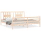 vidaXL Estructura de cama de matrimonio con cabecero madera maciza vidaXL Estructura de cama de matrimonio con cabecero madera maciza