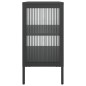 vidaXL Aparador de vidrio y acero negro 70x35x70 cm vidaXL Aparador de vidrio y acero negro 70x35x70 cm