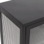 vidaXL Aparador de vidrio y acero negro 70x35x70 cm vidaXL Aparador de vidrio y acero negro 70x35x70 cm